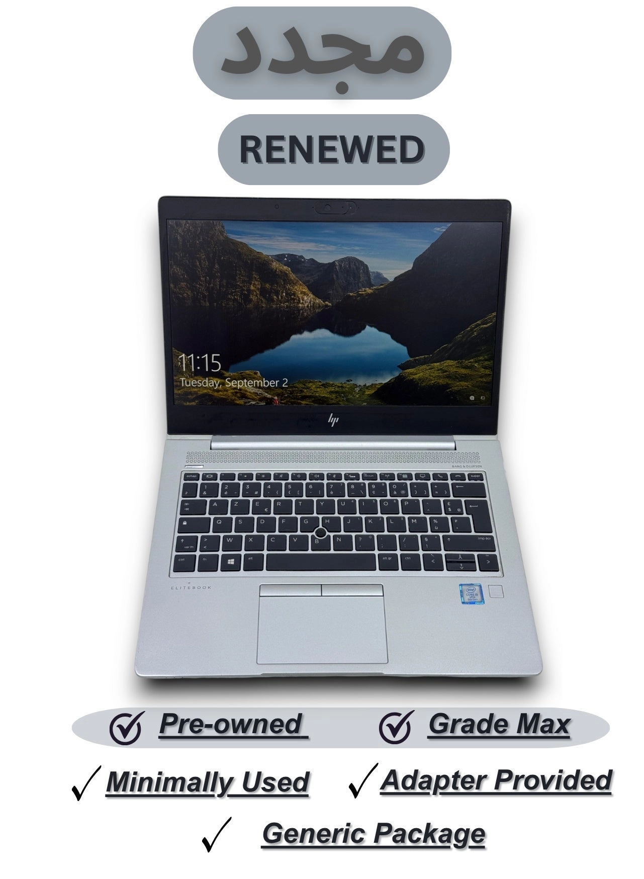 (Renewed) EliteBook 830 G6 - 13'' Core i5-8265U 8GB DDR4 256GB SSD