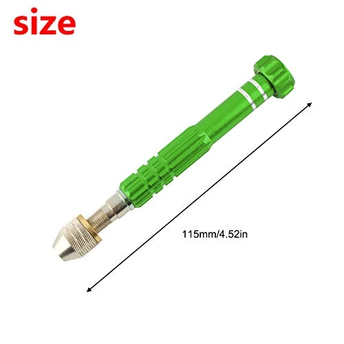 Precision Pin Vise Hand Drill - Manual 3-Jaw Chuck 0.5mm-3mm