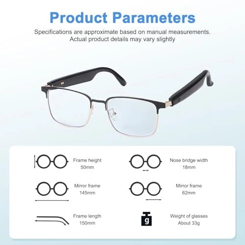 Smart Glasses - Auto Power On/Off Bluetooth UV400/Blue Light Protection