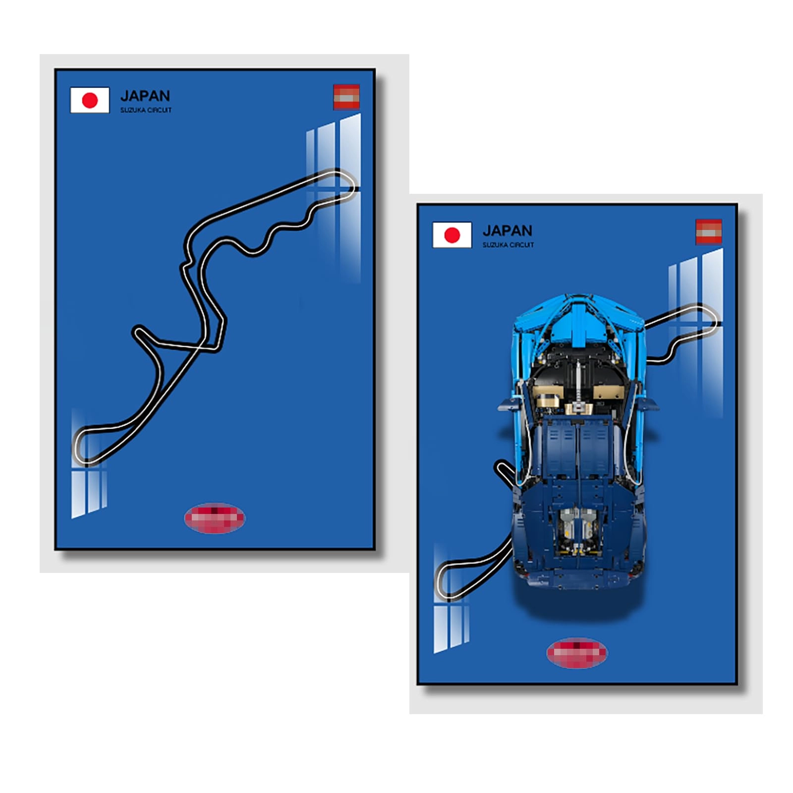 bodamaike Display Wallboard (42083) - 50X80cm Suzuka Circuit in Japan