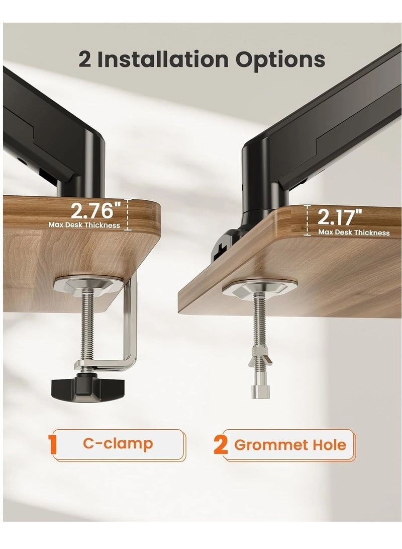 Single Monitor Arm - Single 13-32 Inch VESA 75x75/100x100mm