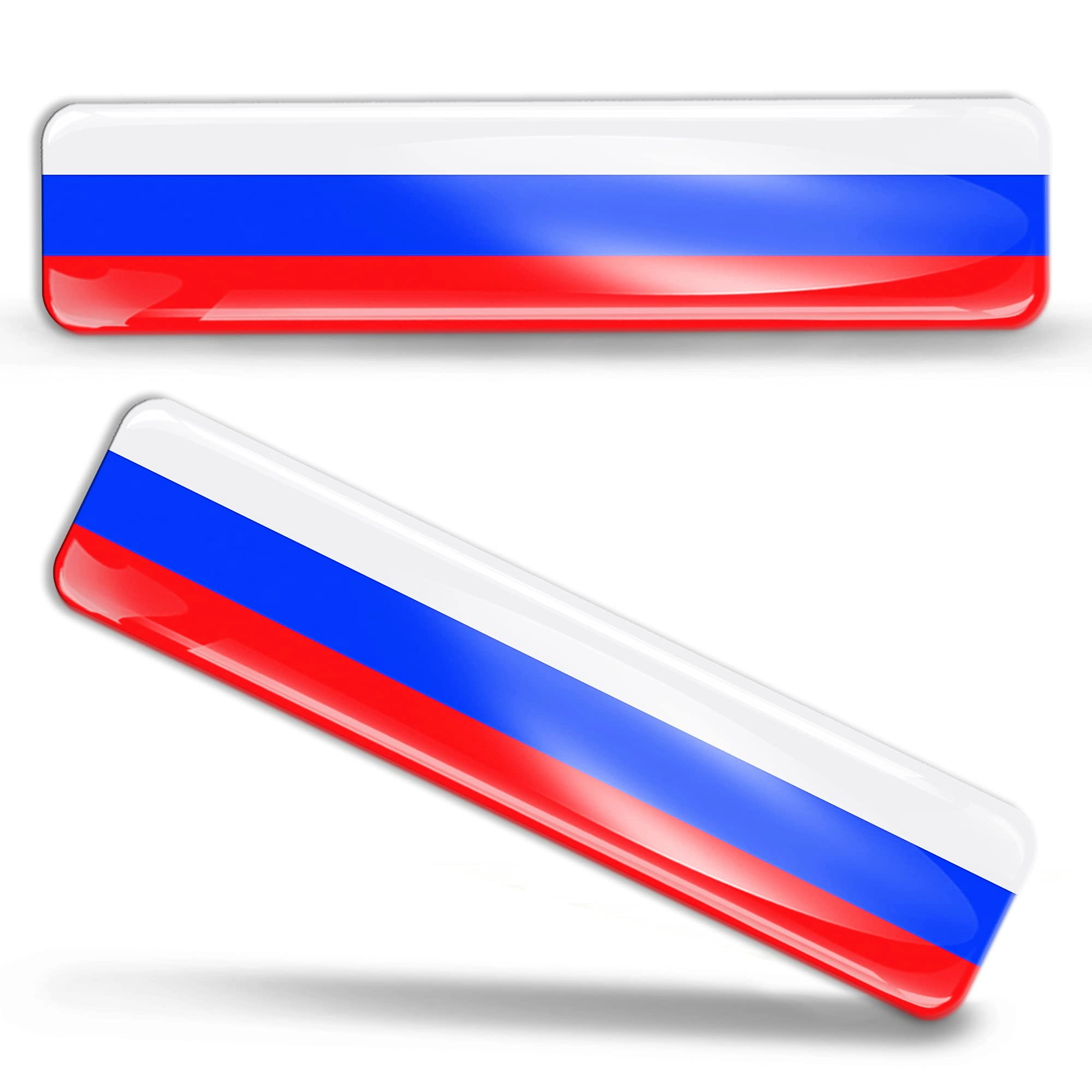 biomar labs Russian National Flag Sticker Book 3D Domed Silicone 2 pcs
