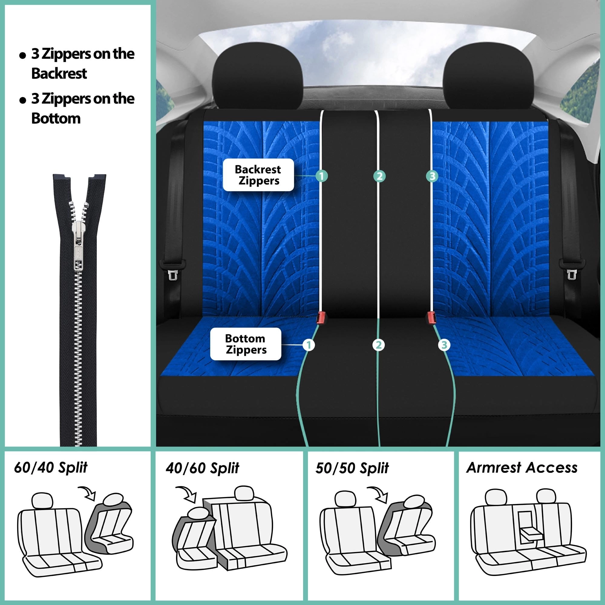 Rear Set Travel Master - Universal Fit Split Bench