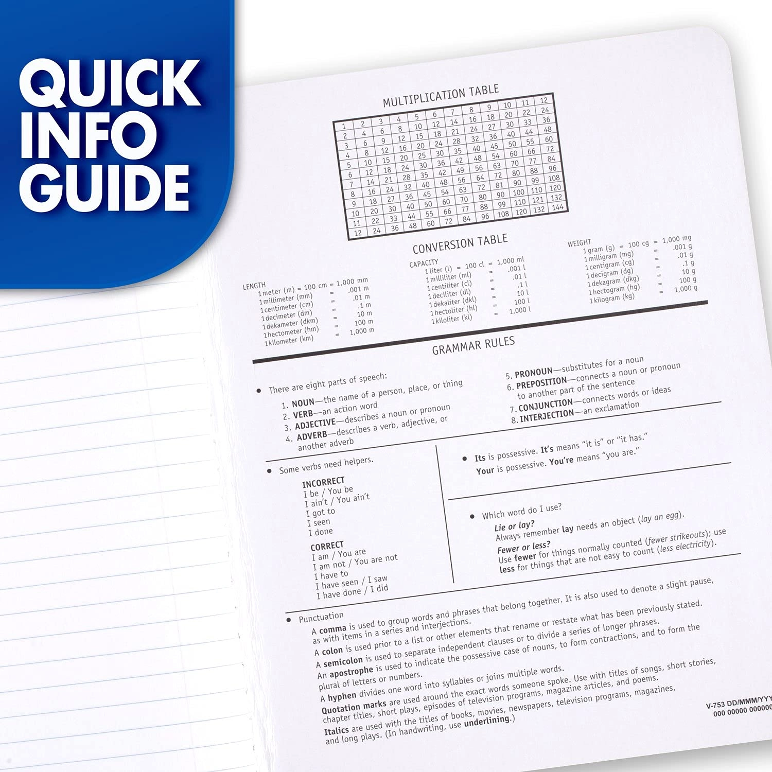 Composition Notebook 7-1/2" x 9-3/4" Softcover - Lined 100 Sheets
