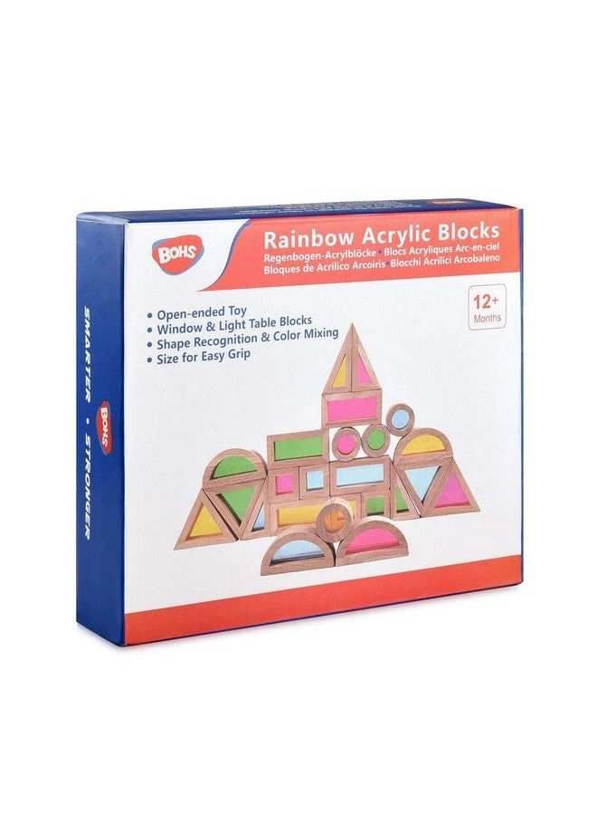 Rainbow Acrylic Blocks - 12 months and up 24 pieces