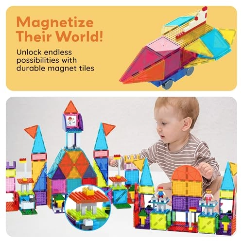 Magnetic Building Block Set - 12pcs