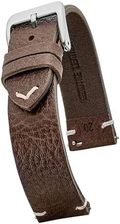 MZA STORES Vintage Leather Watch Band for Traditional & Smart Watches