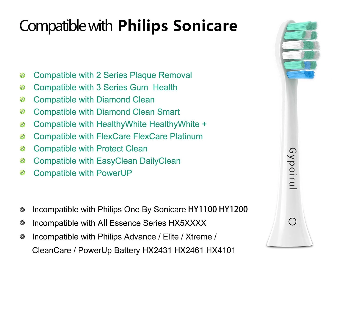 Toothbrush Replacement Heads - 4100 5100 6100 9023 W 10 Pack