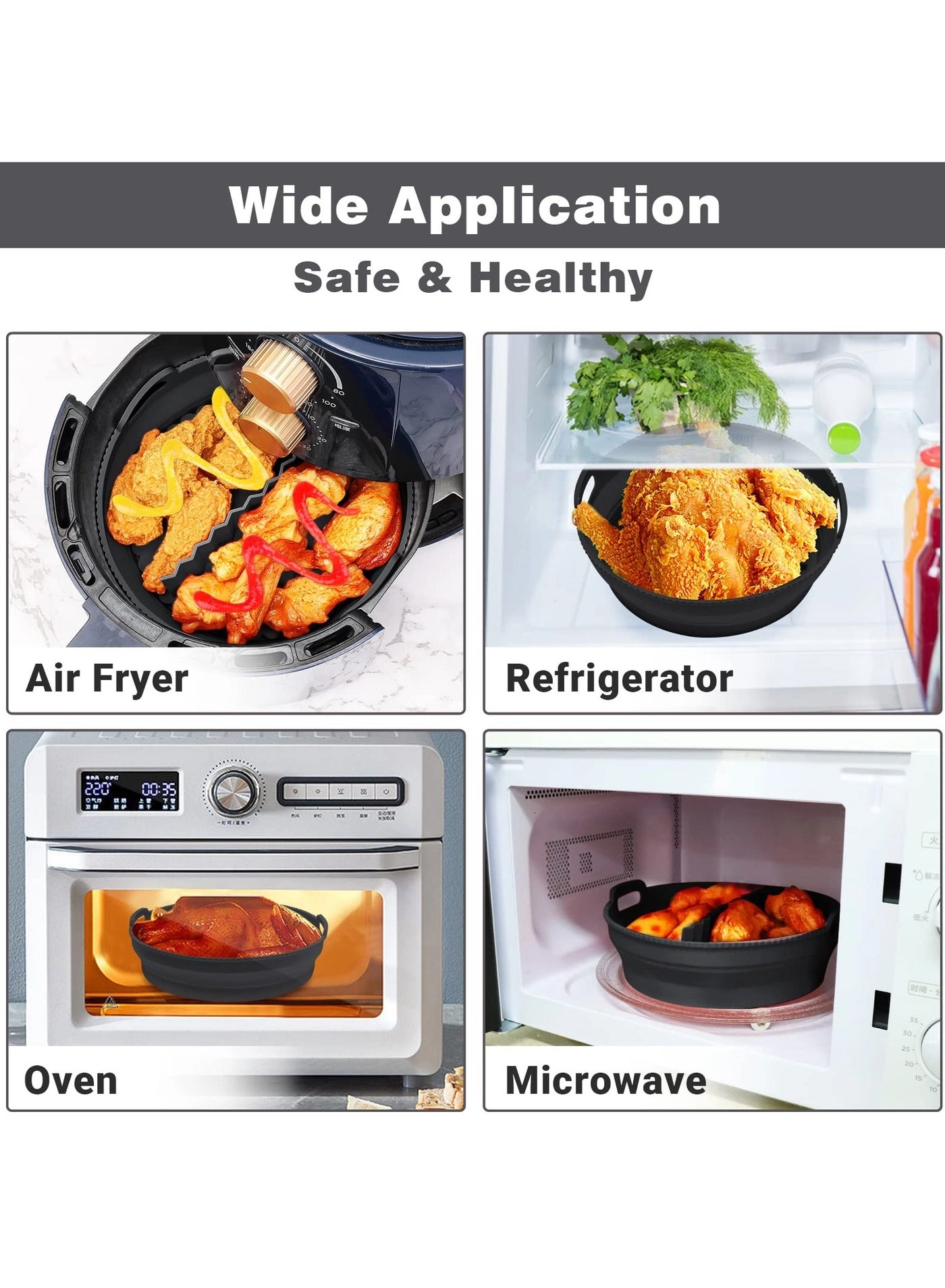 Air Fryer Silicone Liner - food-grade silicone