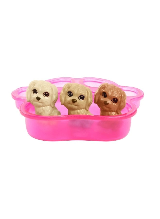 Newborn Pups Playset & Doll - 1 Dog Figure 3 Puppy Figures Ages 5+