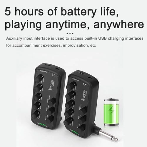 Portable Guitar/Bass Headphone Amp - USB Multi-Effects Recording