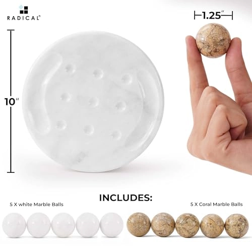 tic_tac_toe - Marble Handmade Red and Coral