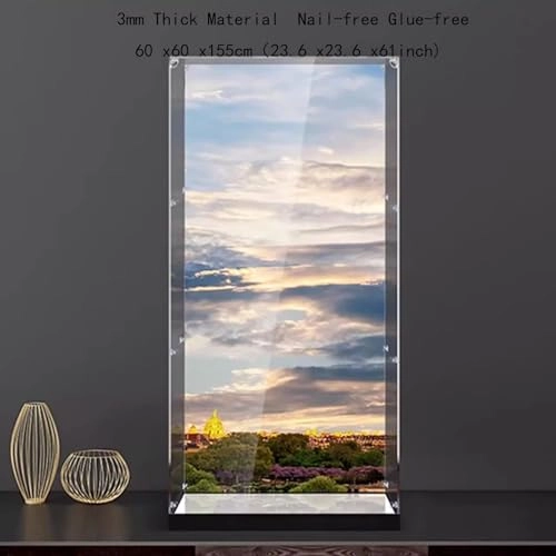 Display Case for Lego 10307 Eiffel Tower - 59.94 x 59.94 x 154.94 cm 3mm