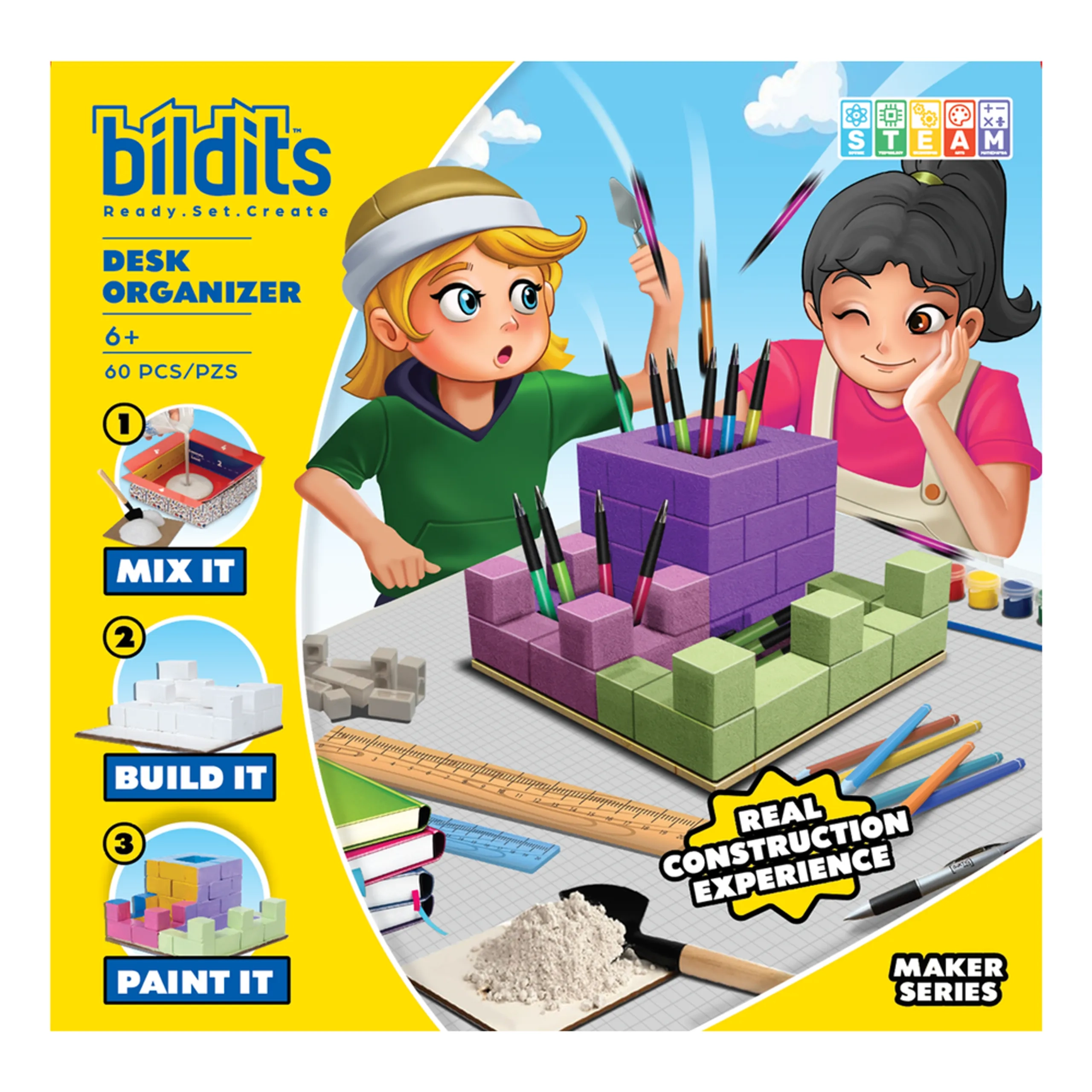 Desk Organizer DIY Kit - 60 Pcs