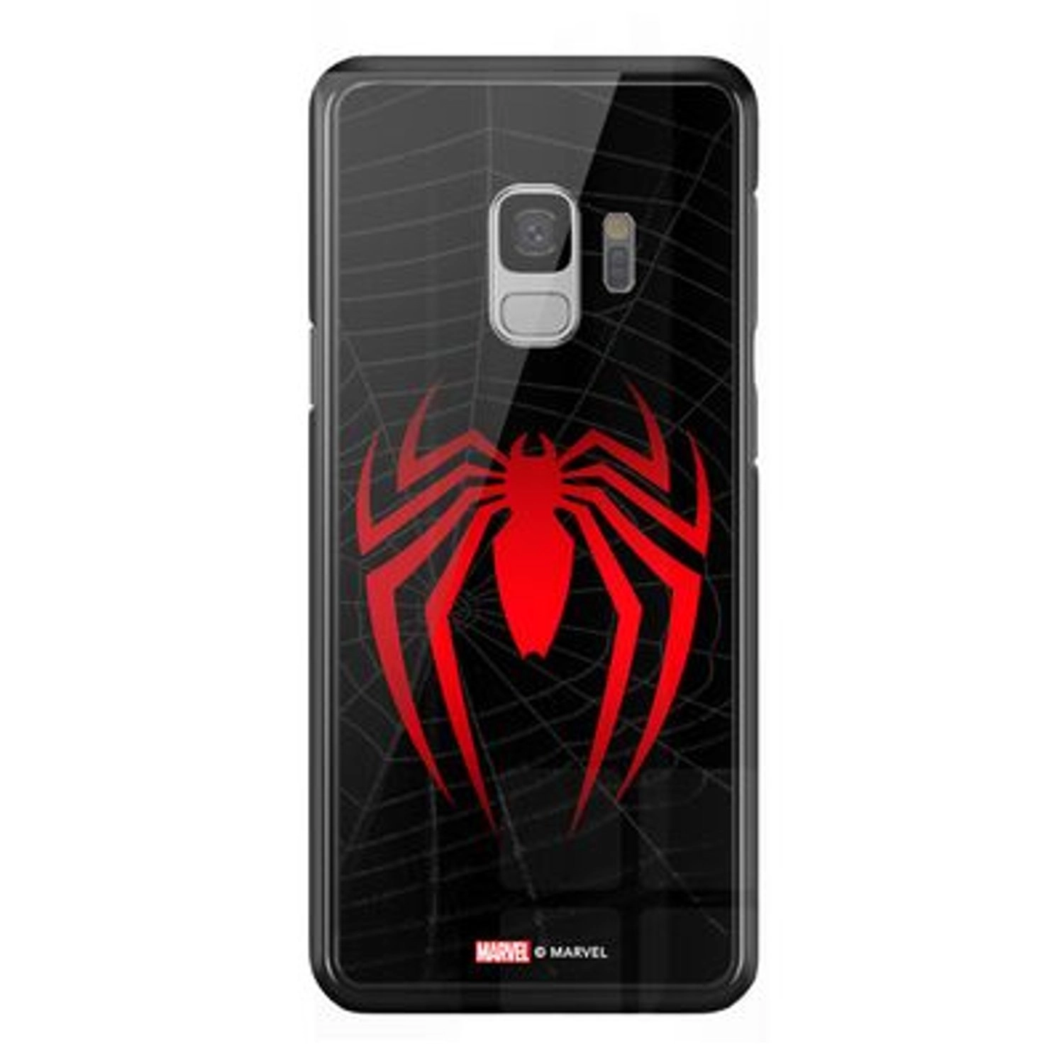 Wackylicious Spiderman Logo Cover Back Case for Galaxy S9