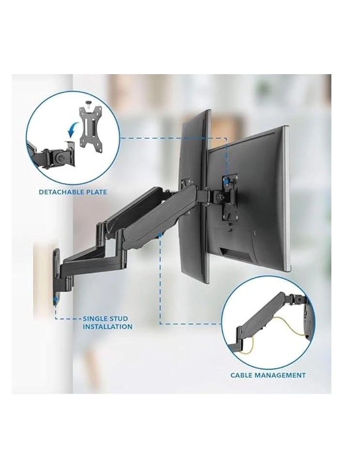 Dual Monitor Wall Mount Bracket - two 17"-32" 75x75mm 100x100mm
