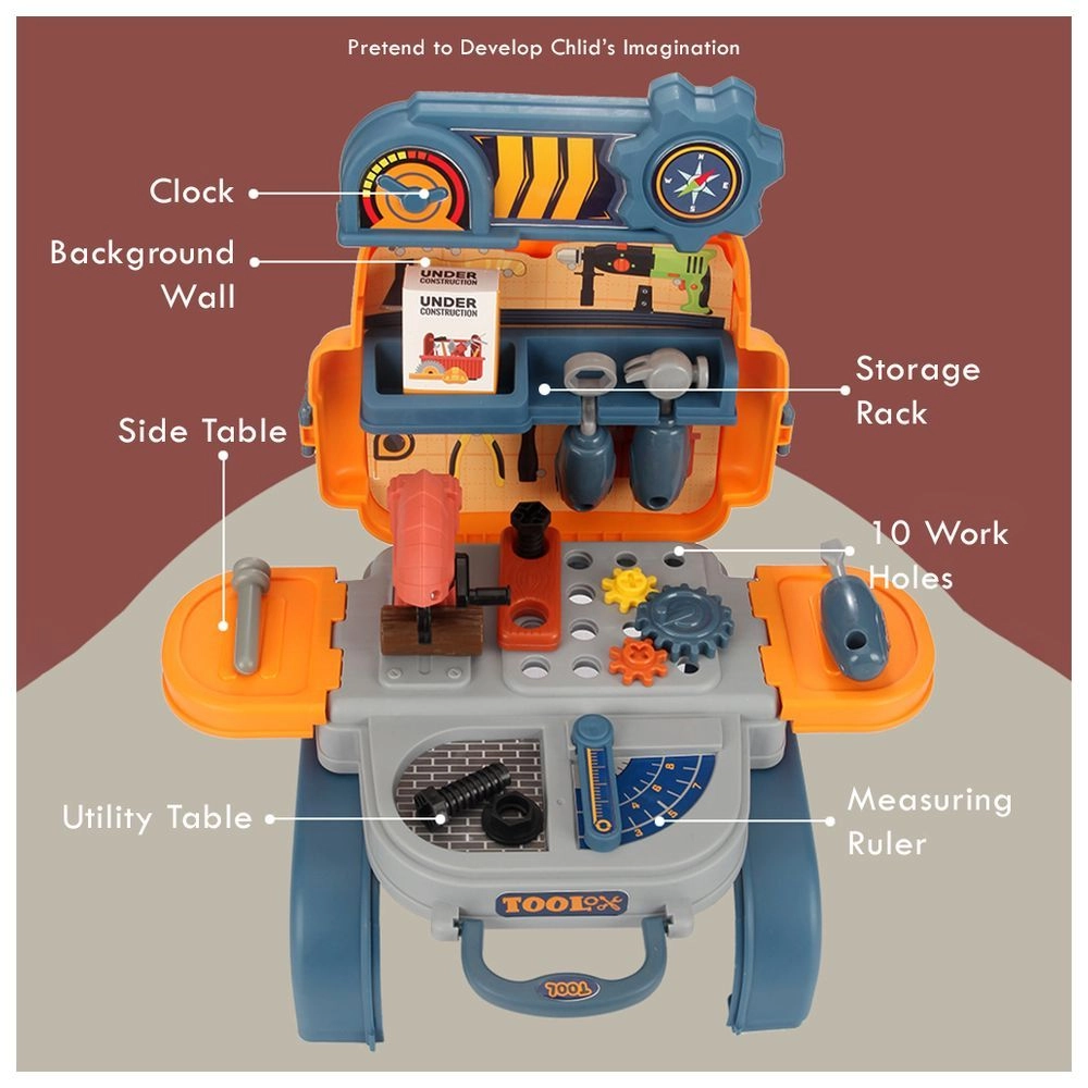 ROLE PLAY MECHANIC/TOOLS STATION TOY SET SCHOOL BAG - 23 pcs (SAB-LS_RPSB_TSYE)