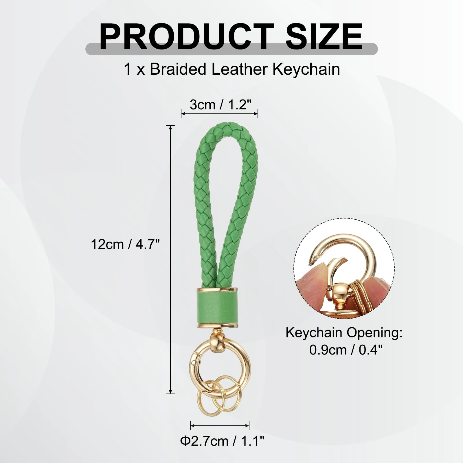 Braided Leather Keychain - Animal