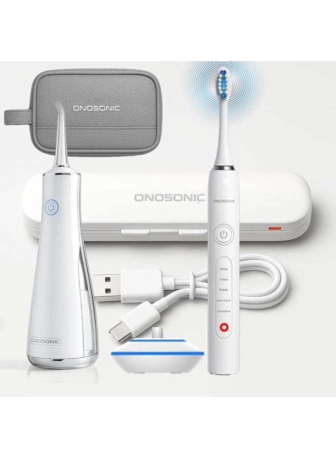 DX-1 - Electric Toothbrush + DF-1 - Water Flosser + Travel Pouch