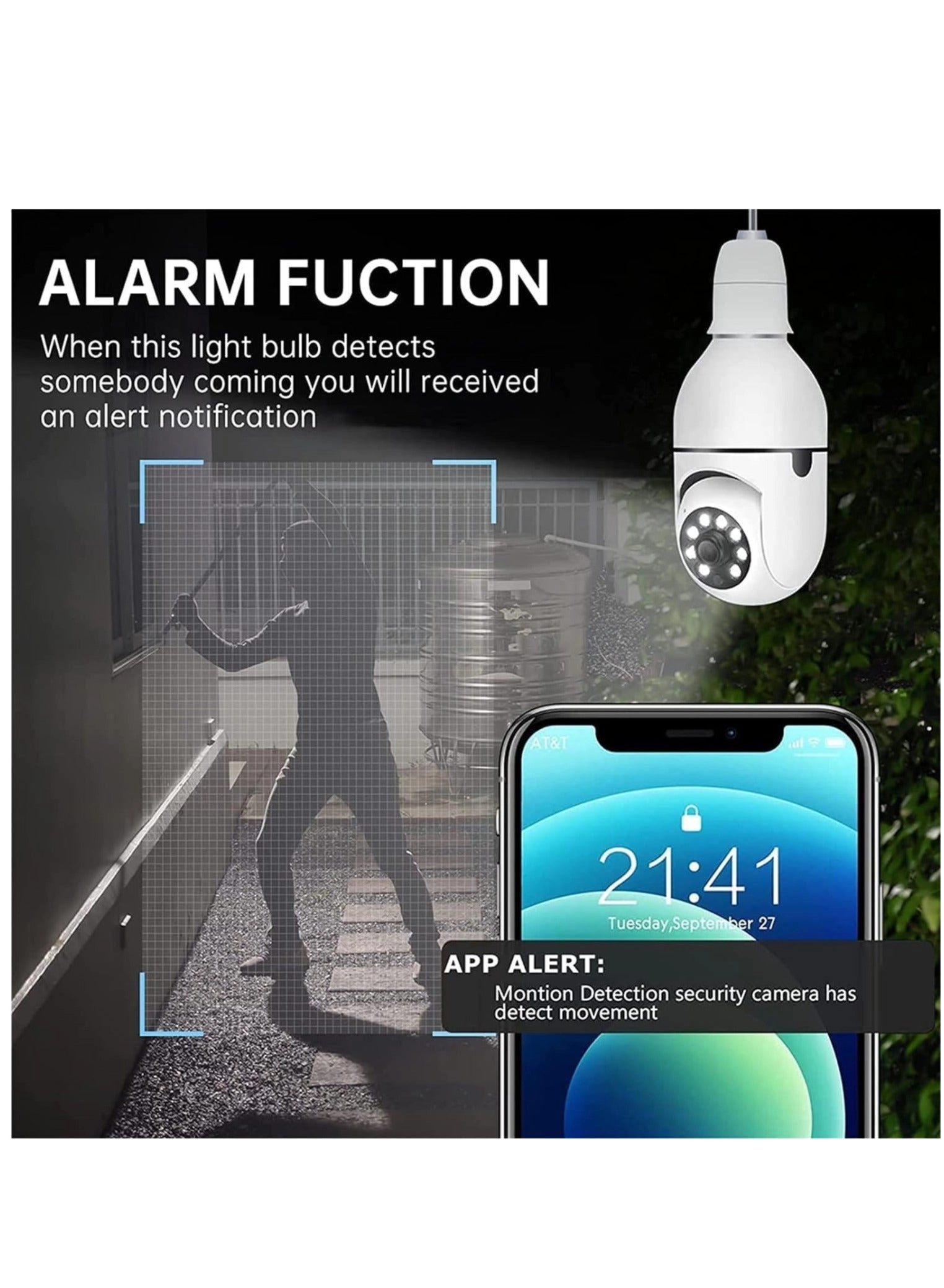 WiFi Light Bulb Camera 1080P