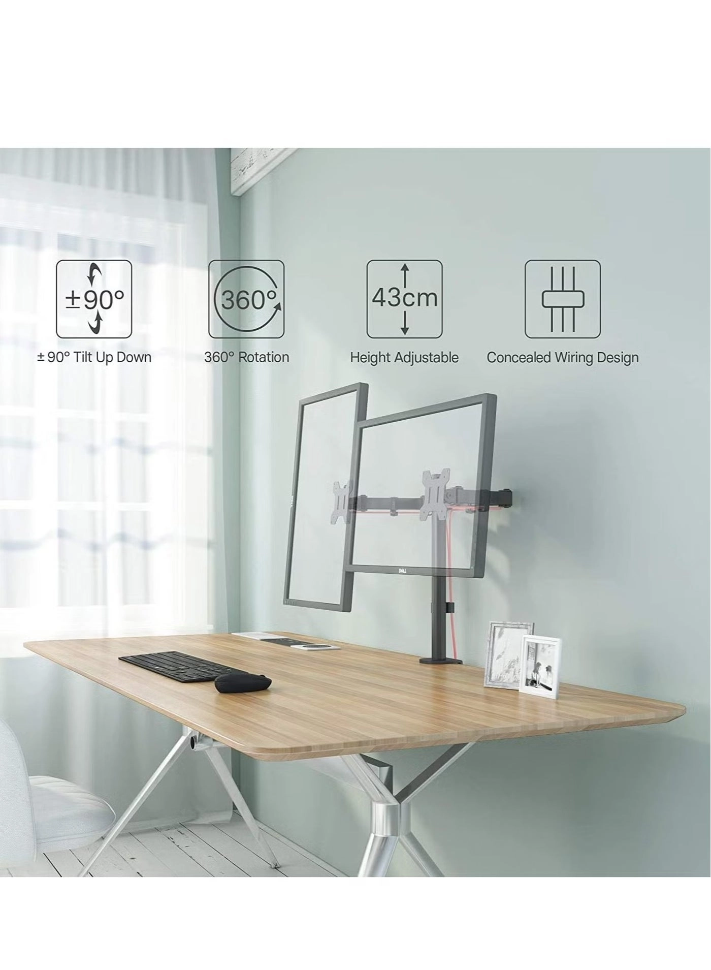 Dual Monitor Stand - 17-32 inch 75x75/100x100mm