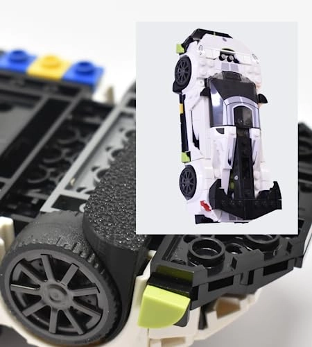 Collectible Car Display Wall Mount - Black 5-Pack Compatible with Lego Speed Champions