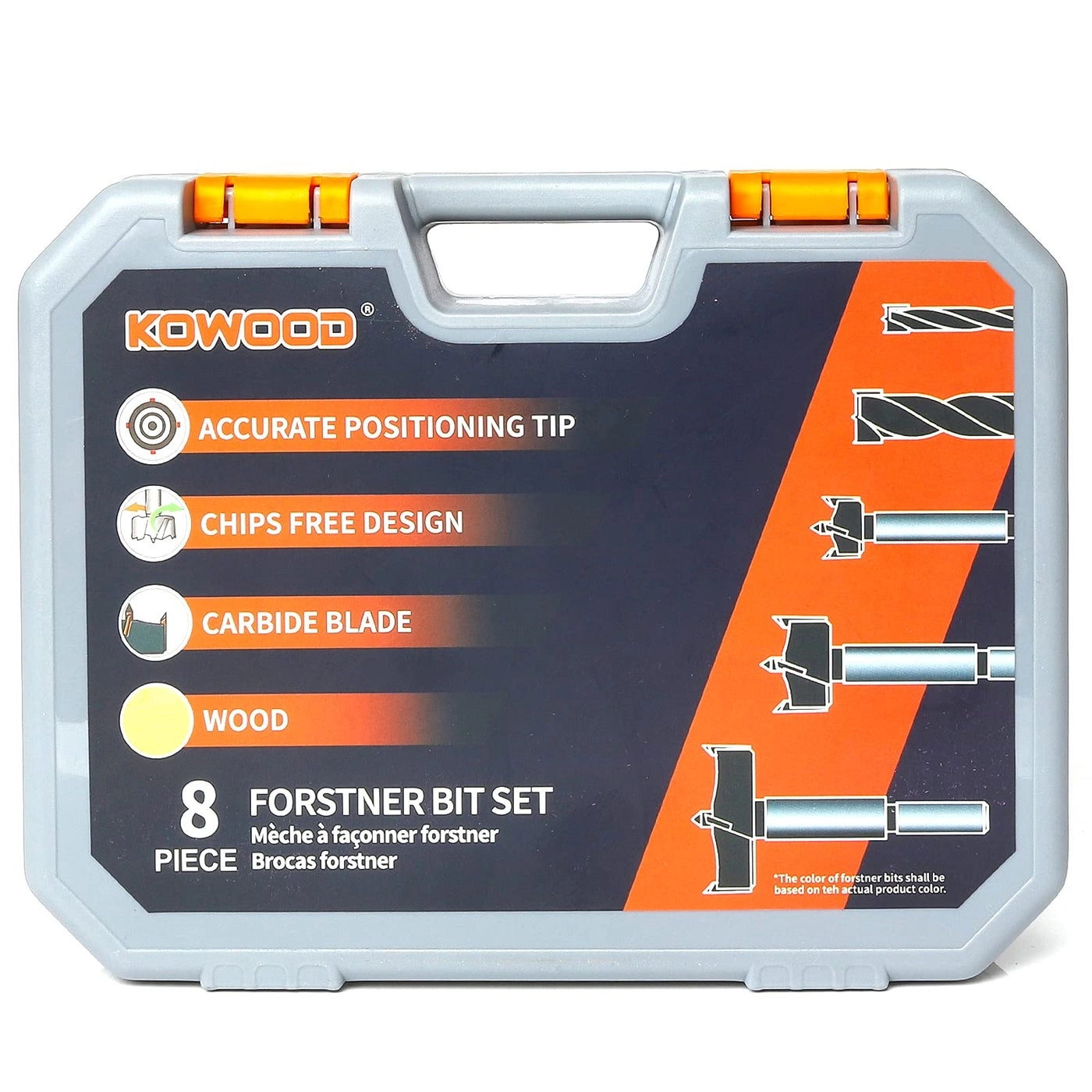 Forstner Bit Set - C3 Carbide 8 Pcs 1/4"(6.35Mm), 3/8"(9.52Mm), 1/2"(12.7Mm), 5/8"(15.9Mm), 3/4"(19.05Mm), 7/8"(22.2Mm), 1"(25.4Mm), 1-3/8"(34.9Mm)
