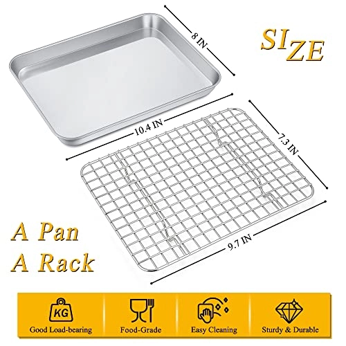 Baking Pan - 10.4 INCH + Baking Rack - 9.7 INCH