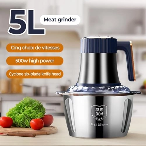 Electric Meat Grinder - 5L 500W 5-Speed