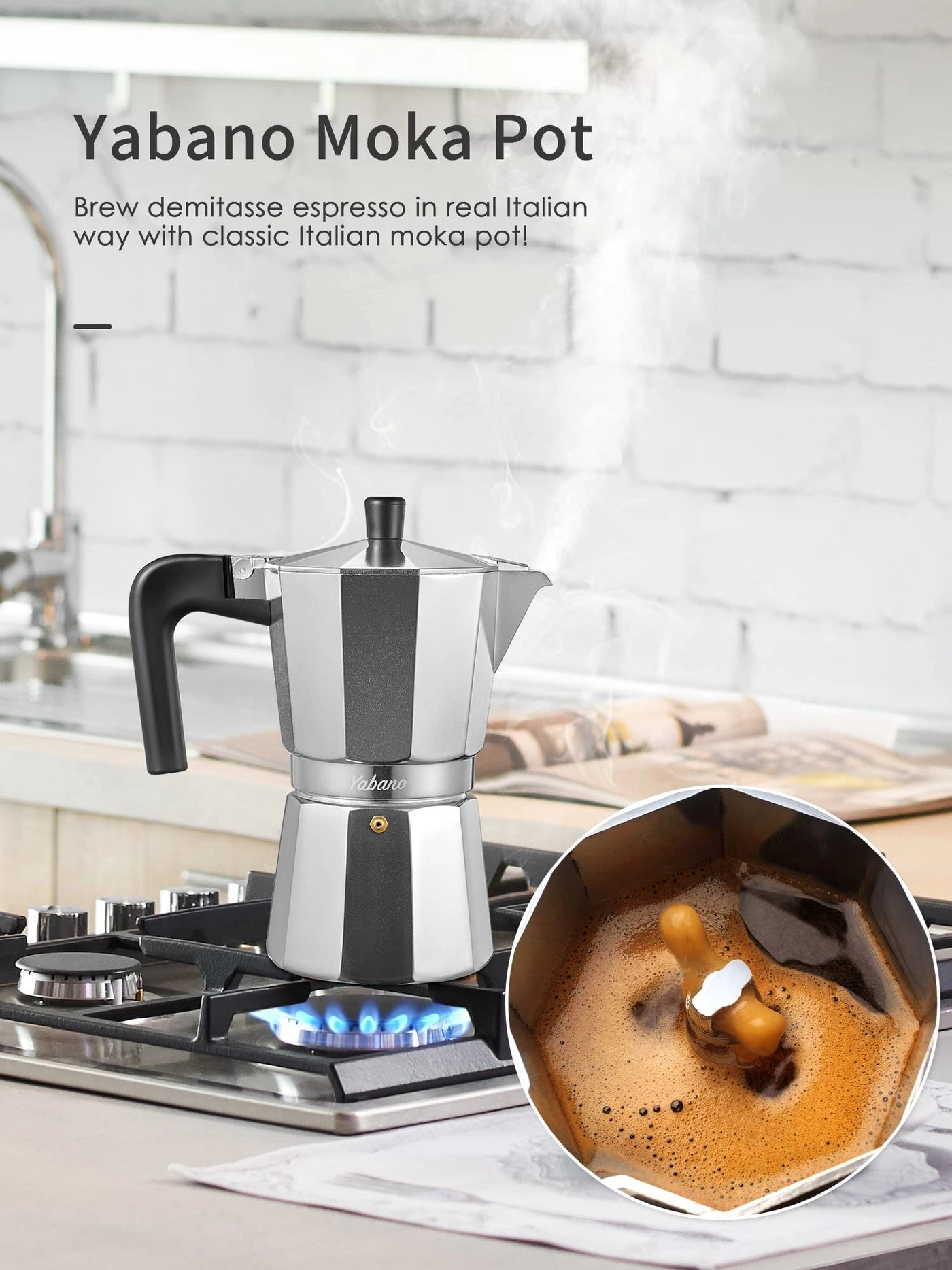 Moka - 6 Cups Gas or Electric