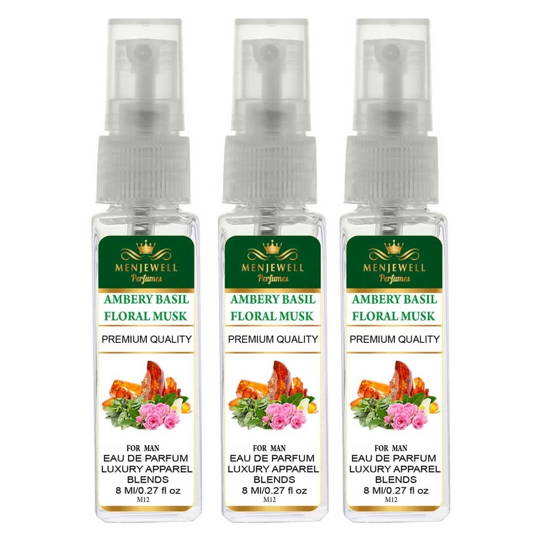 Ambery Basil Floral Musk Eau de Parfum - 8ml Pack