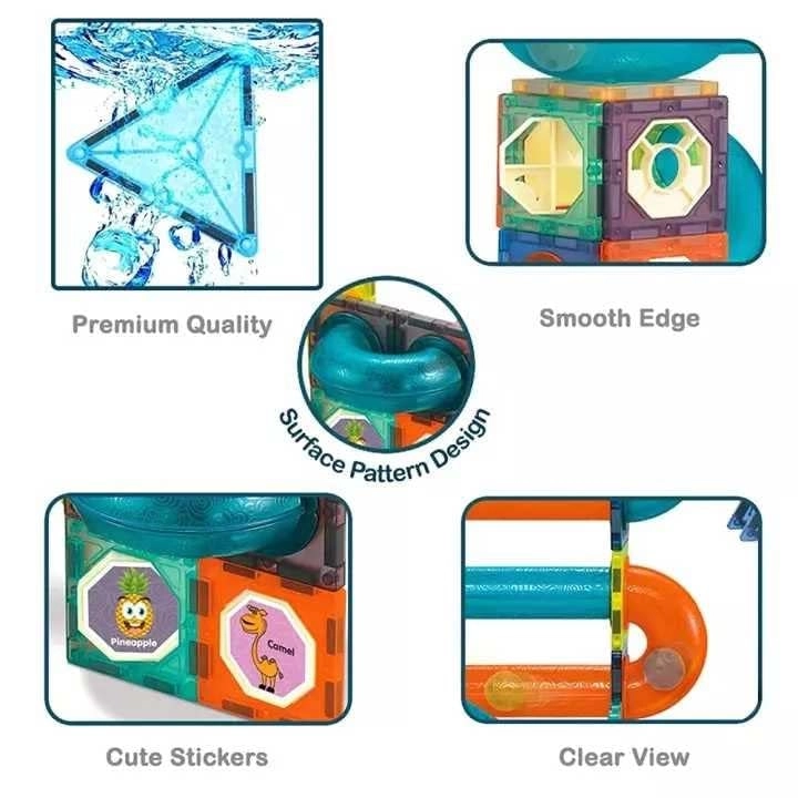 Light Magnetic Tiles - 36 months - 9 years 75 pieces