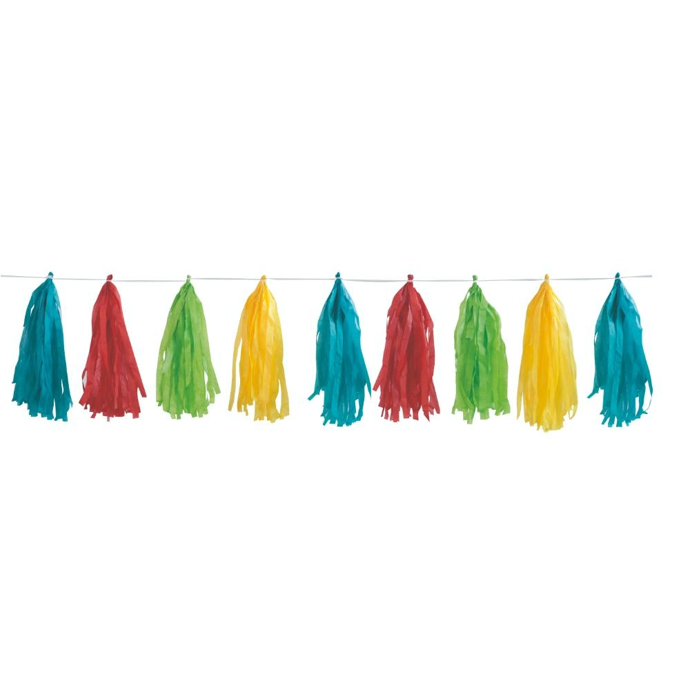 Royal & Light Tissue Paper Tassel Garland - 9ft