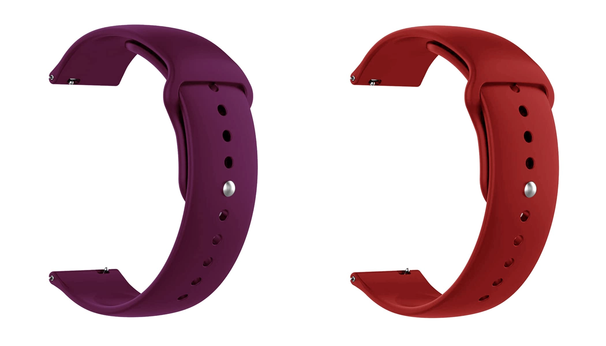 2 Pack 20mm Silicone Watch Band for Sekonda Motion
