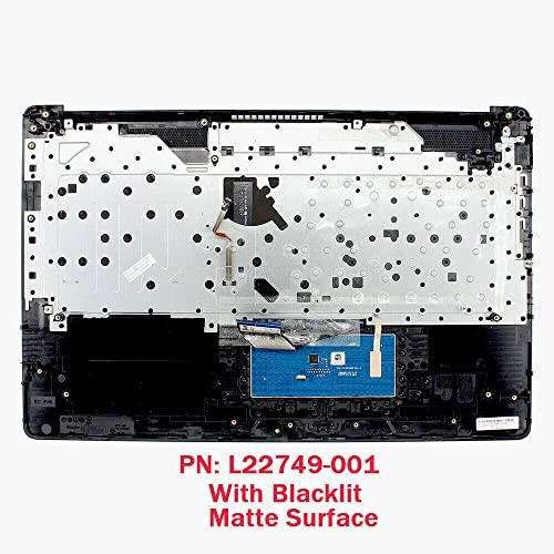 Palmrest Upper Case - Gray Backlit Keyboard