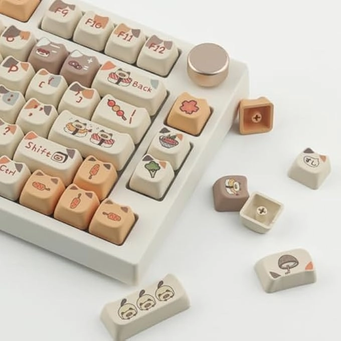 PBT KEYCAPS - 140 Keys Pink MAO Profile