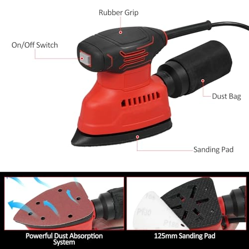 Detail Sander - 130W 1.1A 12000rpm