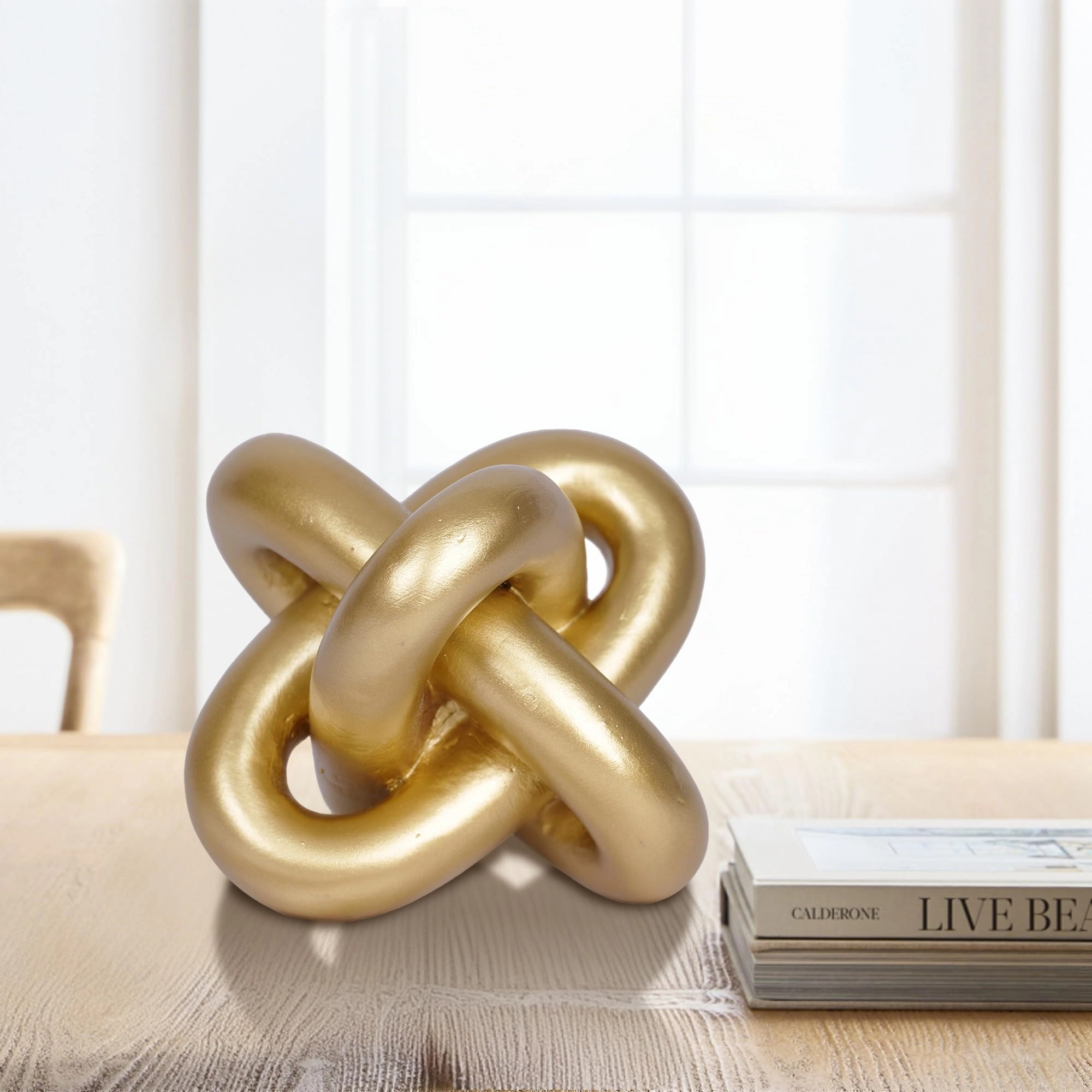 Gold Knot Statue - Resin