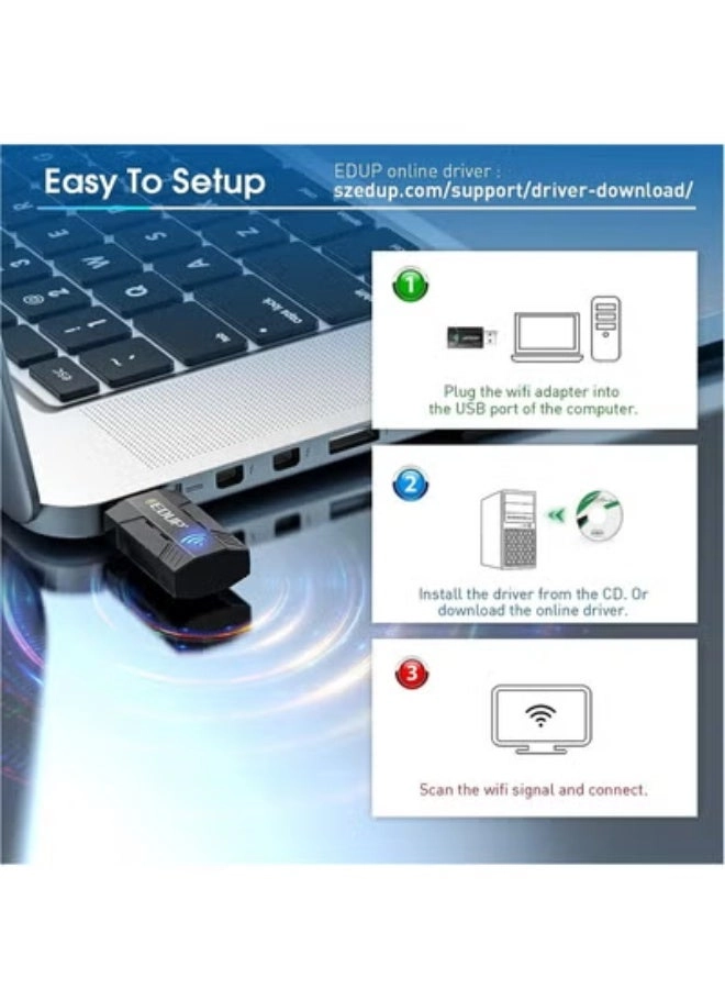 USB Wi-Fi Adapter - Dual Band USB 3.0 Wireless