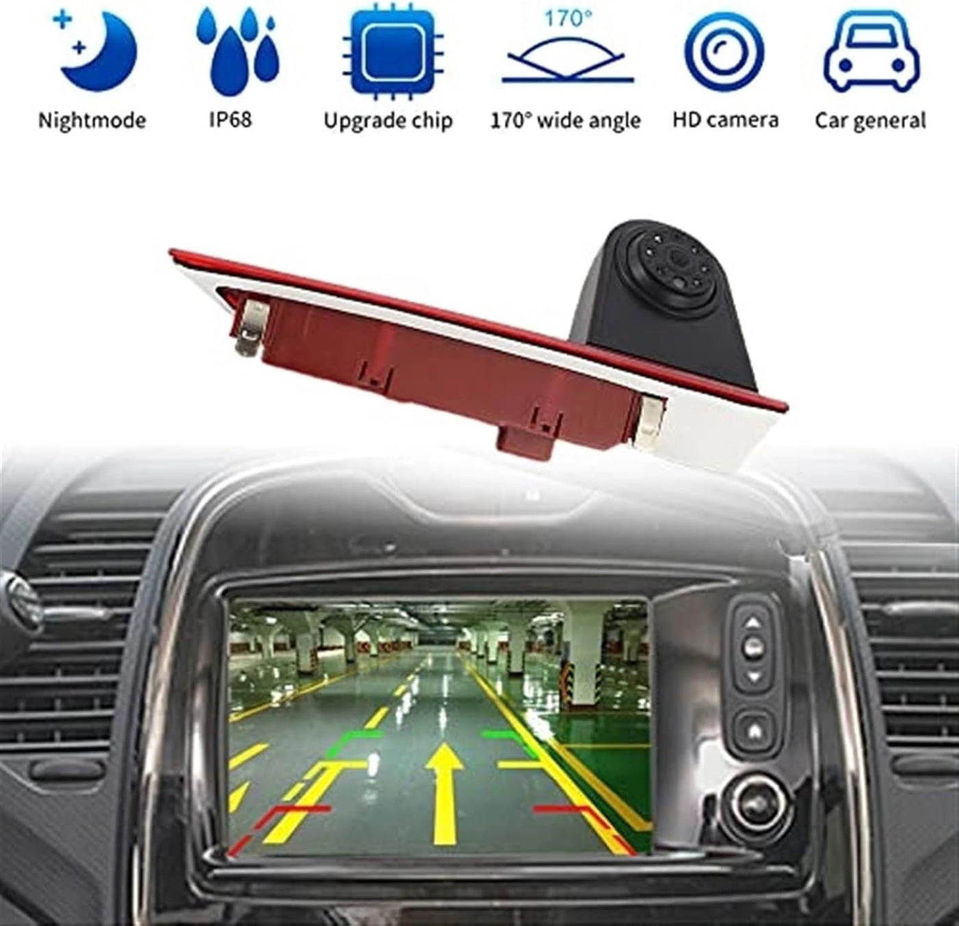 Rear View Backup Brake Light Camera - Night vision