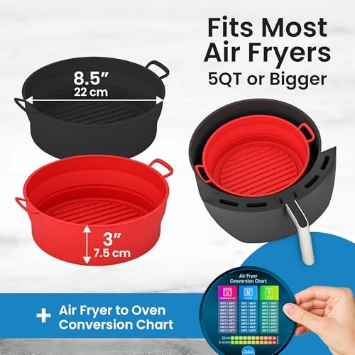 Air Fryer Silicone Liners - Silicone 2 Pack