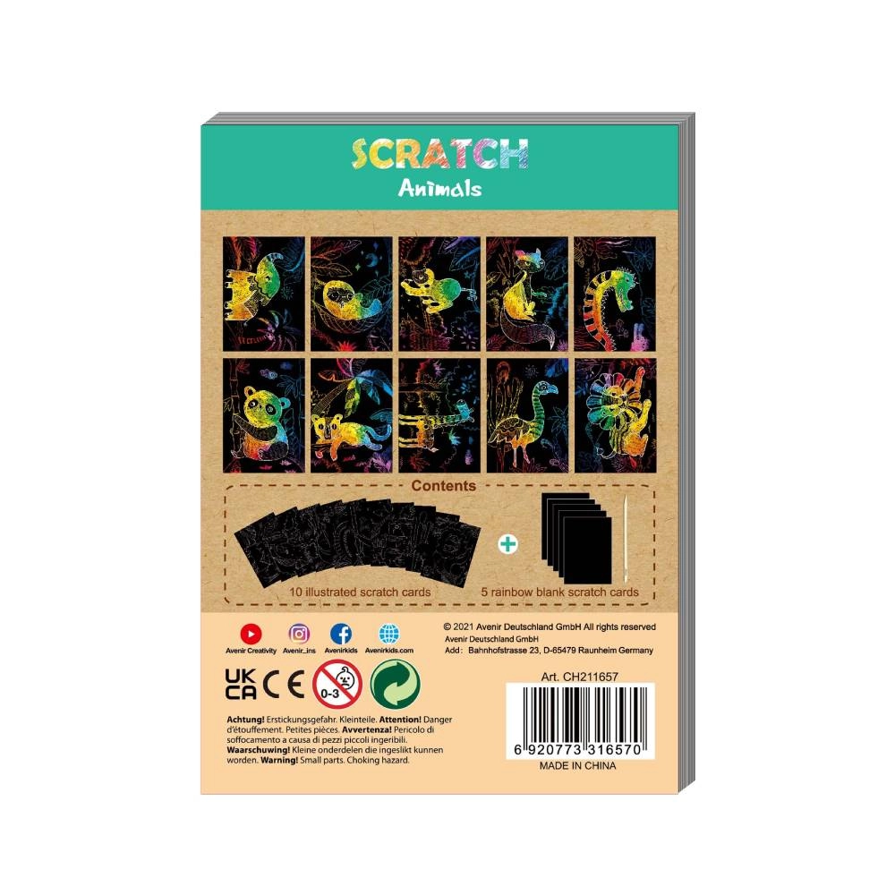 Mini Scratch Book - Animals - Suitable for 3 years & above