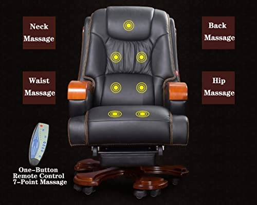 Desk Chair - PU Leather Brown High Back