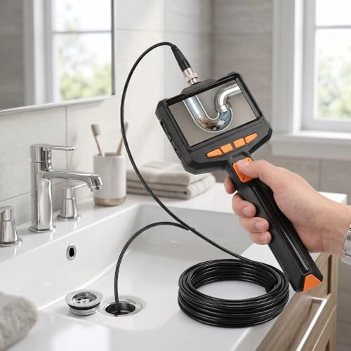 Handheld Endoscope Camera - 1080P 4.3" Display 16.4ft Cable