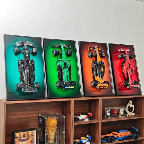 Display Wallboard Wall Mount for LEGO Technic Ferrari SF-24 F1 Car 42207 - 75X45cm