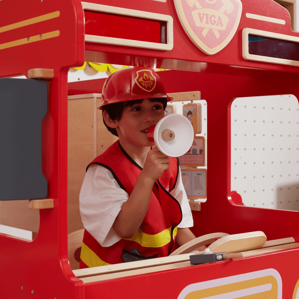 Super Fire Engine Wooden Pretend Toy Set (29464294-44712)