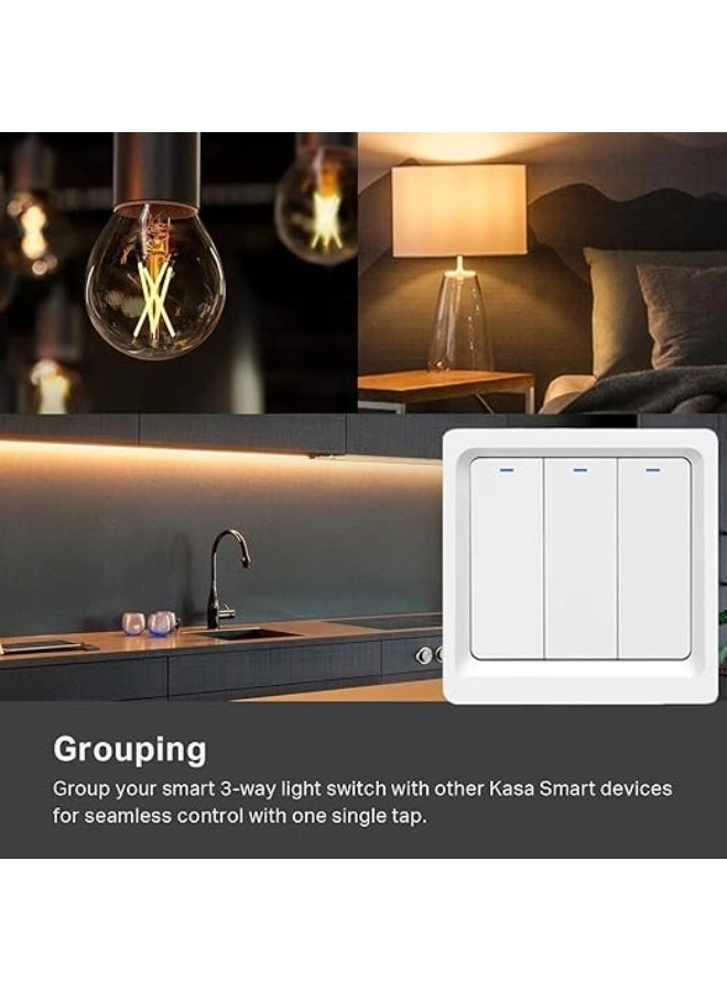 Smart WiFi Switch - 3 GANG Requires Neutral 100-240V AC