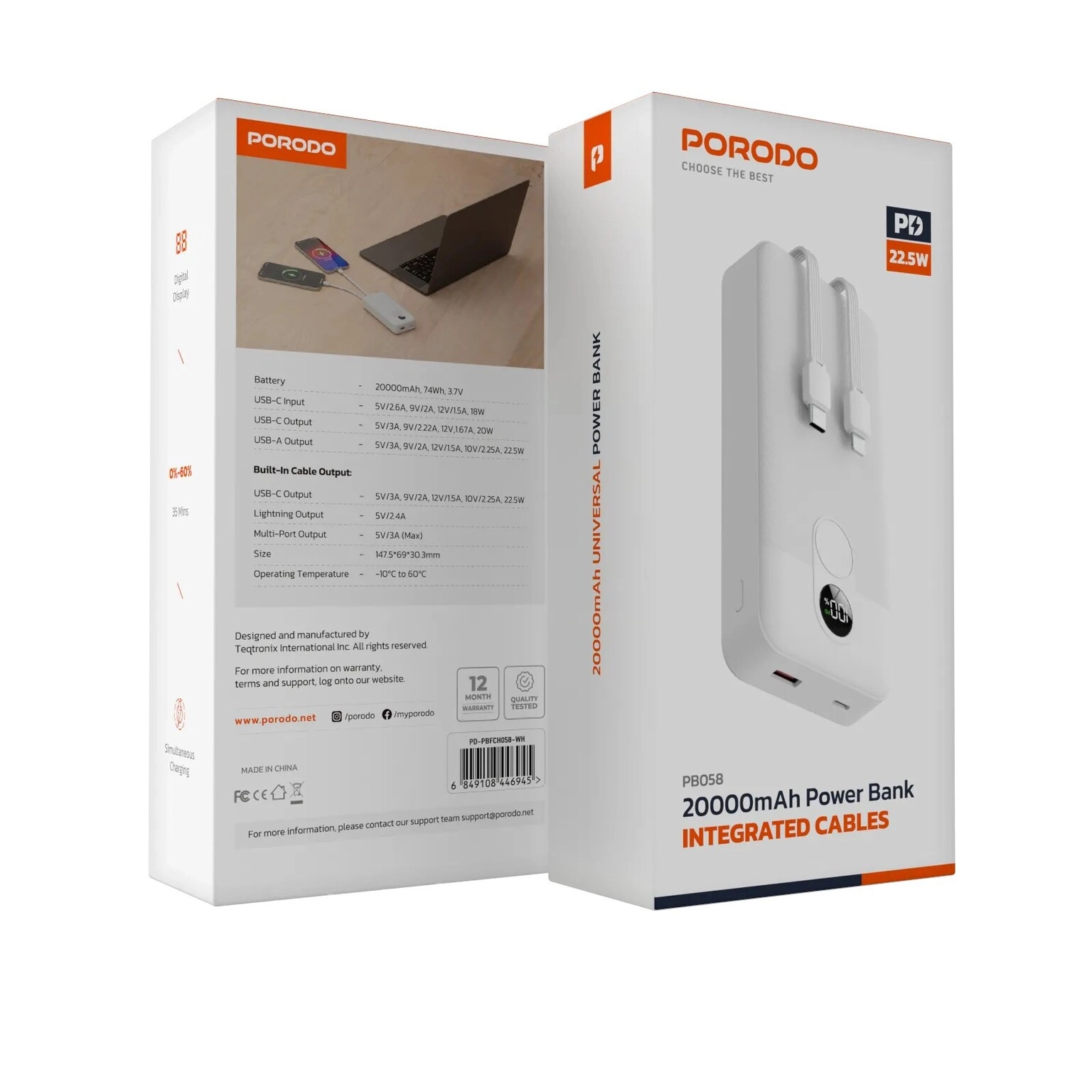 PD-PBFCH004-BK - 10000 mAh 20W