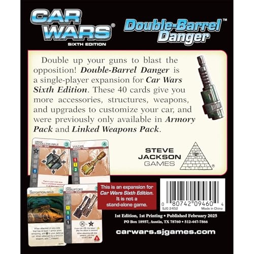 Car Wars: Double-Barrel Danger - Single Player Expansion for Car Wars 6th Edition