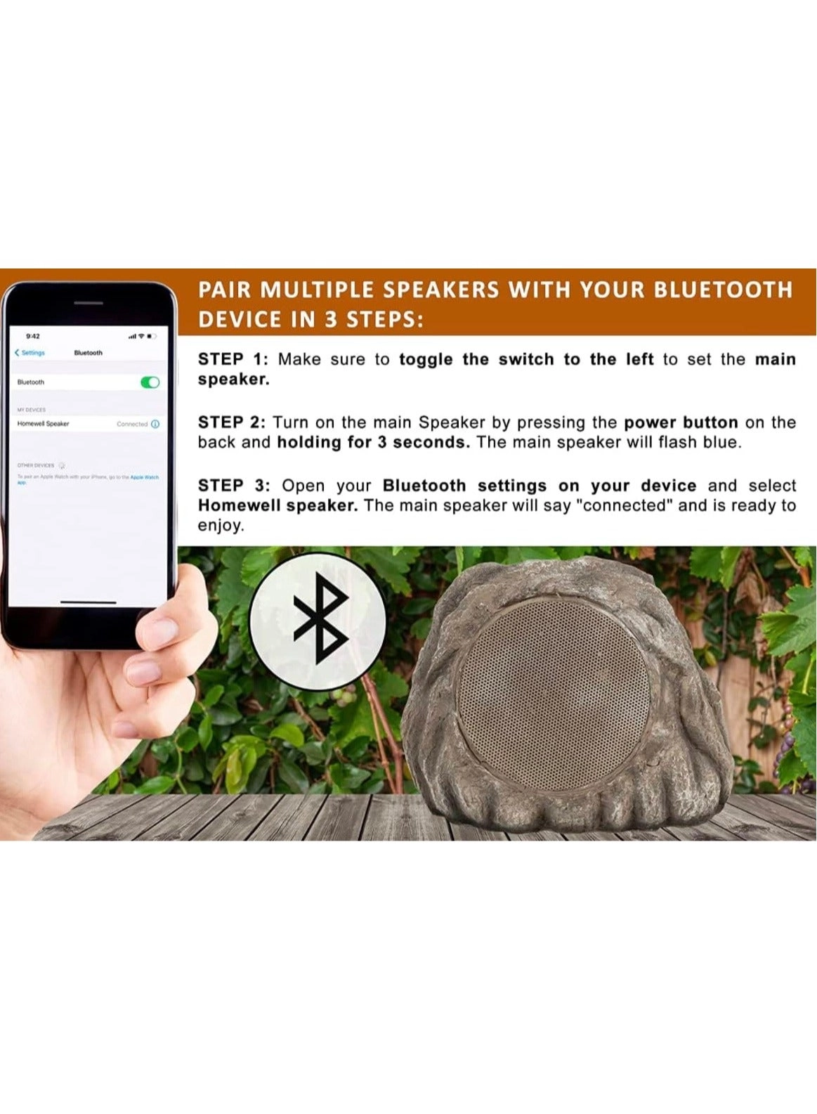 Solar Wireless Bluetooth Speaker - Waterproof High Fidelity